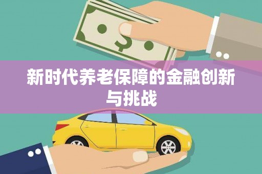 清水河新时代养老保障的金融创新与挑战