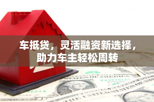 清水河车抵贷，灵活融资新选择，助力车主轻松周转