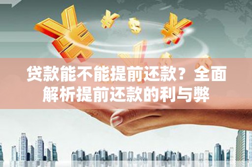 清水河贷款能不能提前还款？全面解析提前还款的利与弊
