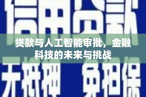 清水河贷款与人工智能审批，金融科技的未来与挑战