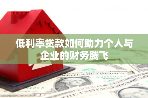 清水河低利率贷款如何助力个人与企业的财务腾飞