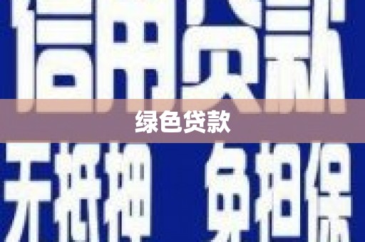 清水河绿色贷款