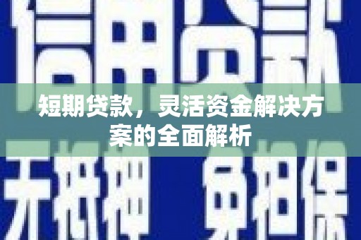 清水河短期贷款，灵活资金解决方案的全面解析