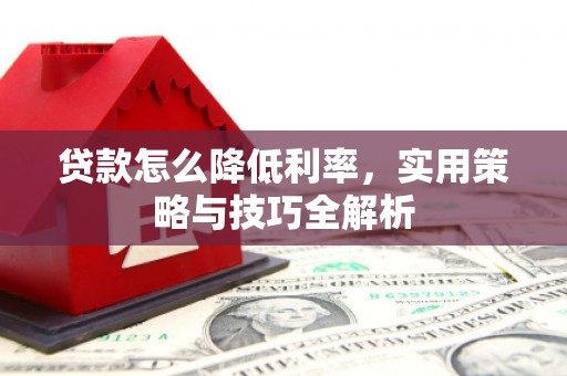 清水河贷款怎么降低利率，实用策略与技巧全解析