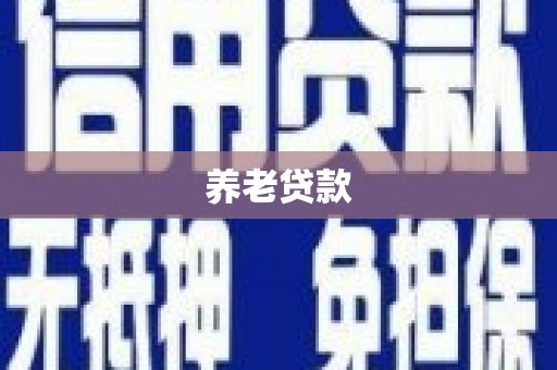 清水河养老贷款