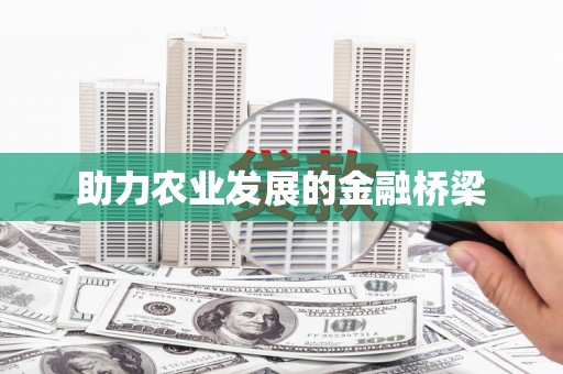 清水河助力农业发展的金融桥梁