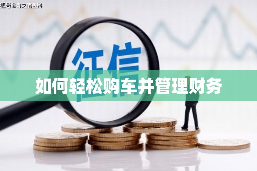清水河如何轻松购车并管理财务