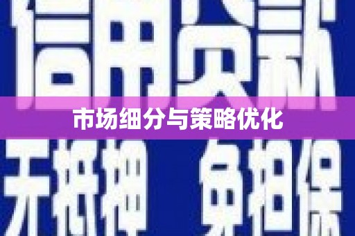清水河市场细分与策略优化